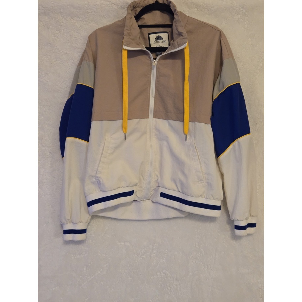 1 Sunset Lake Women's XL Jacket Full Zip Color Block Pink/White/Blue